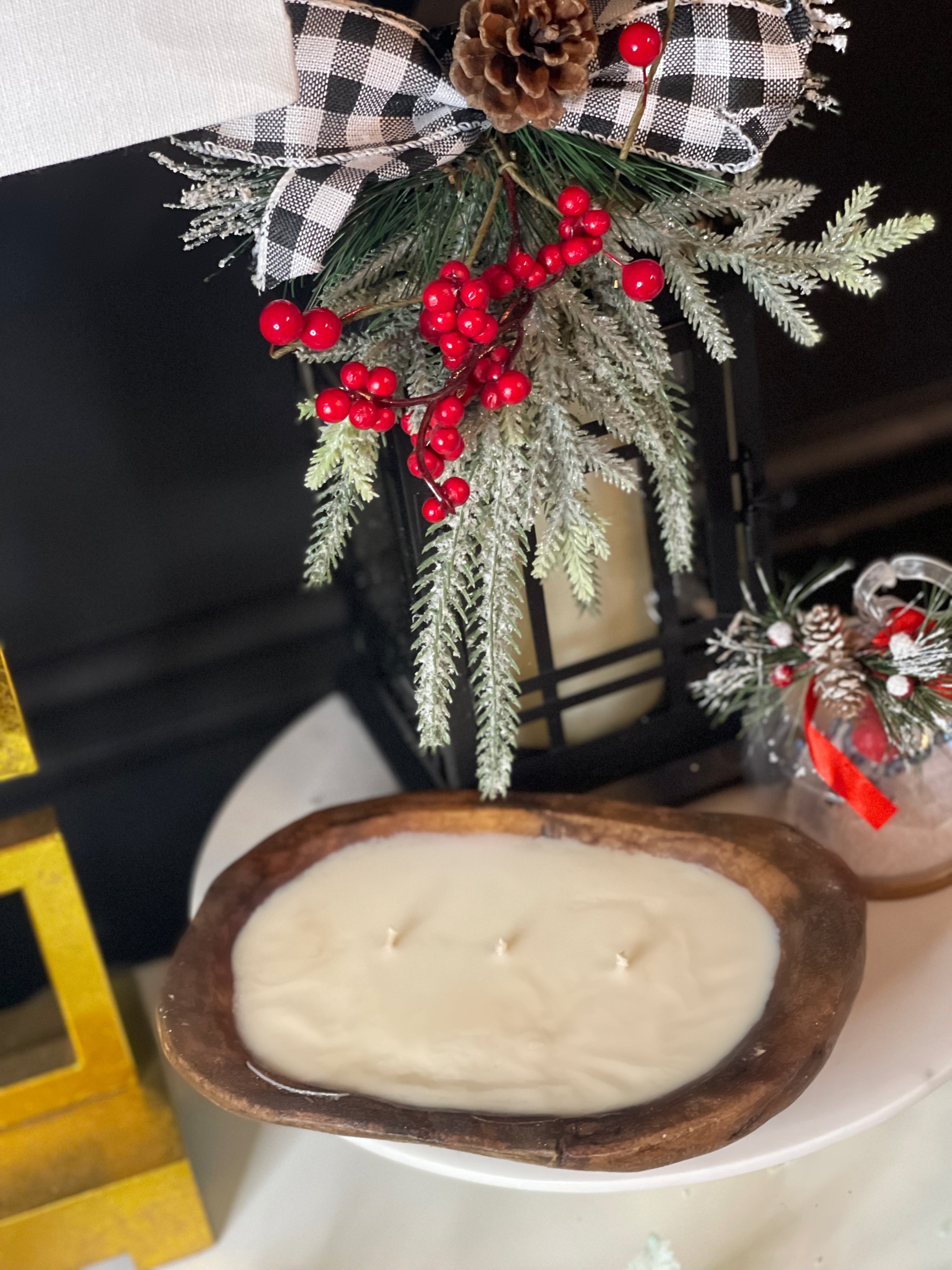 3 Wick Doughbowl Brown *Christmas Scents*